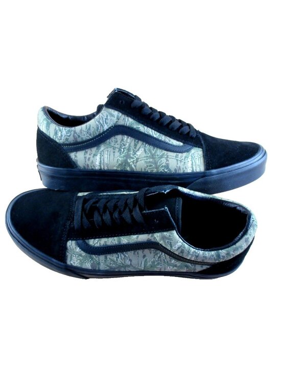 Vans Men\'s Old Skool Black Camouflage Canvas Suede Striped Shoes Size 10 NIB main image 7